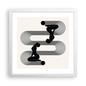 Poster in einem weißen Rahmen - Sinnliche Symmetrie - 40x40 cm
