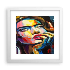 Poster in einem weißen Rahmen - Träume fliegen am Himmel wie Vögel - 30x30 cm