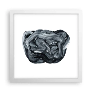 Poster in einem weißen Rahmen - Es ist nicht so einfach - 30x30 cm