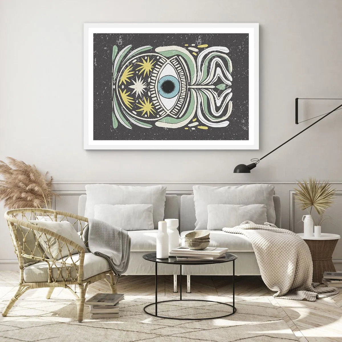 Poster in einem weißen Rahmen - Stammesrituale - 100x70 cm