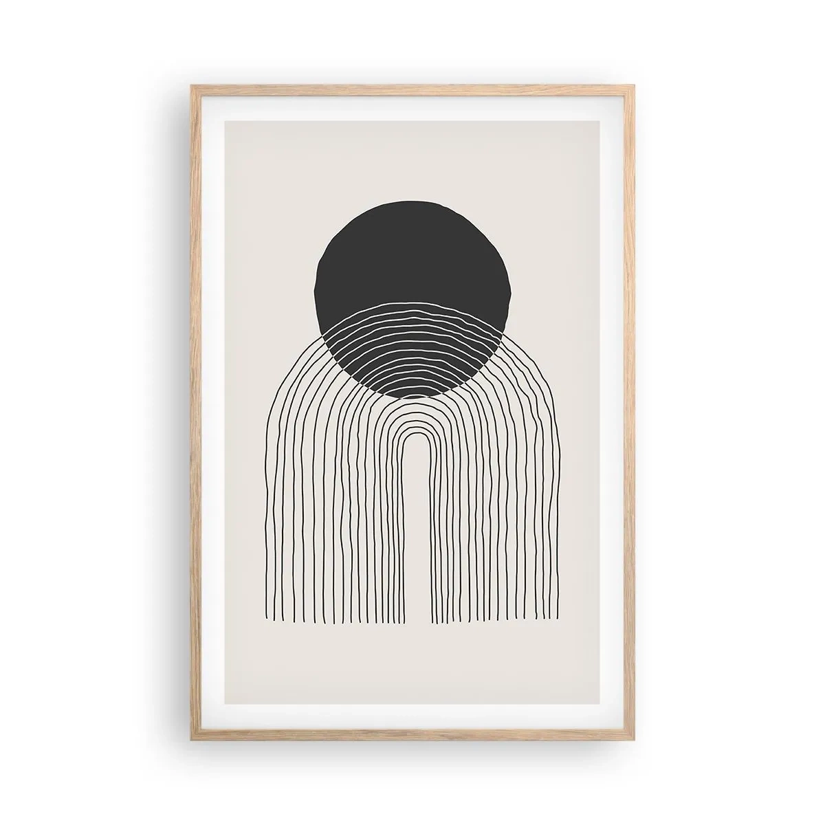 Poster in einem Rahmen aus heller Eiche - Zittern und Vertrauen - 61x91 cm