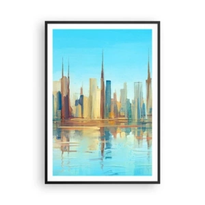 Poster in einem schwarzem Rahmen - Sonnige Metropole - 70x100 cm