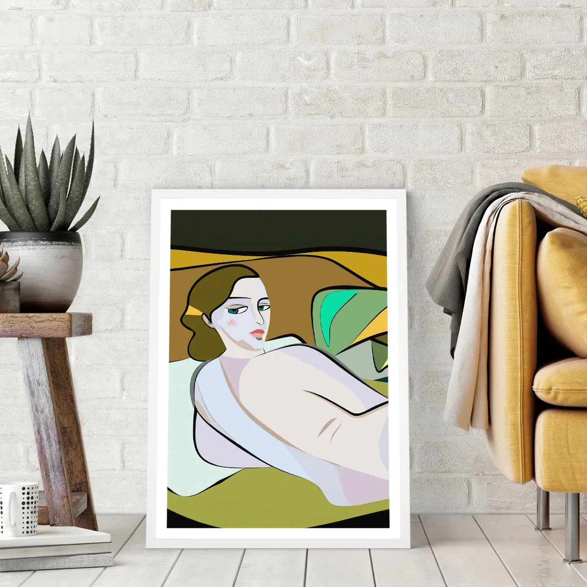 Poster in einem weißen Rahmen - Intimes Porträt - 40x50 cm