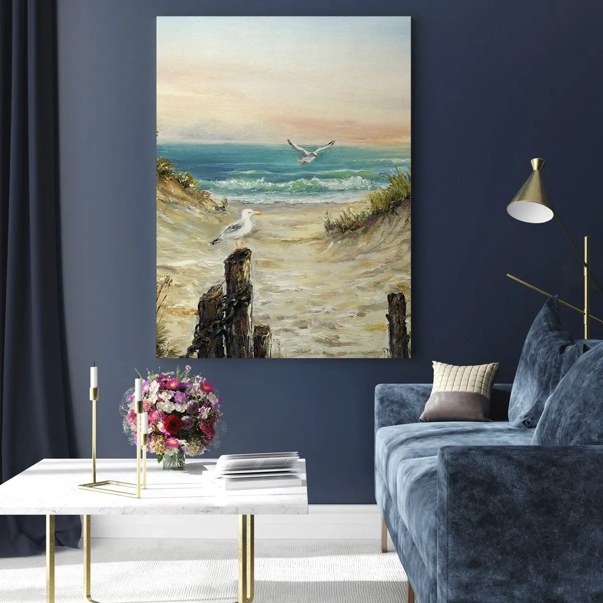 Glasbild - Bild auf glas - Windstiller Rückzug - 50x70cm - Windlose Abgeschiedenheit - Moderne Wanddekoration für Wohnzimmer und Schlafzimmer ARTTOR