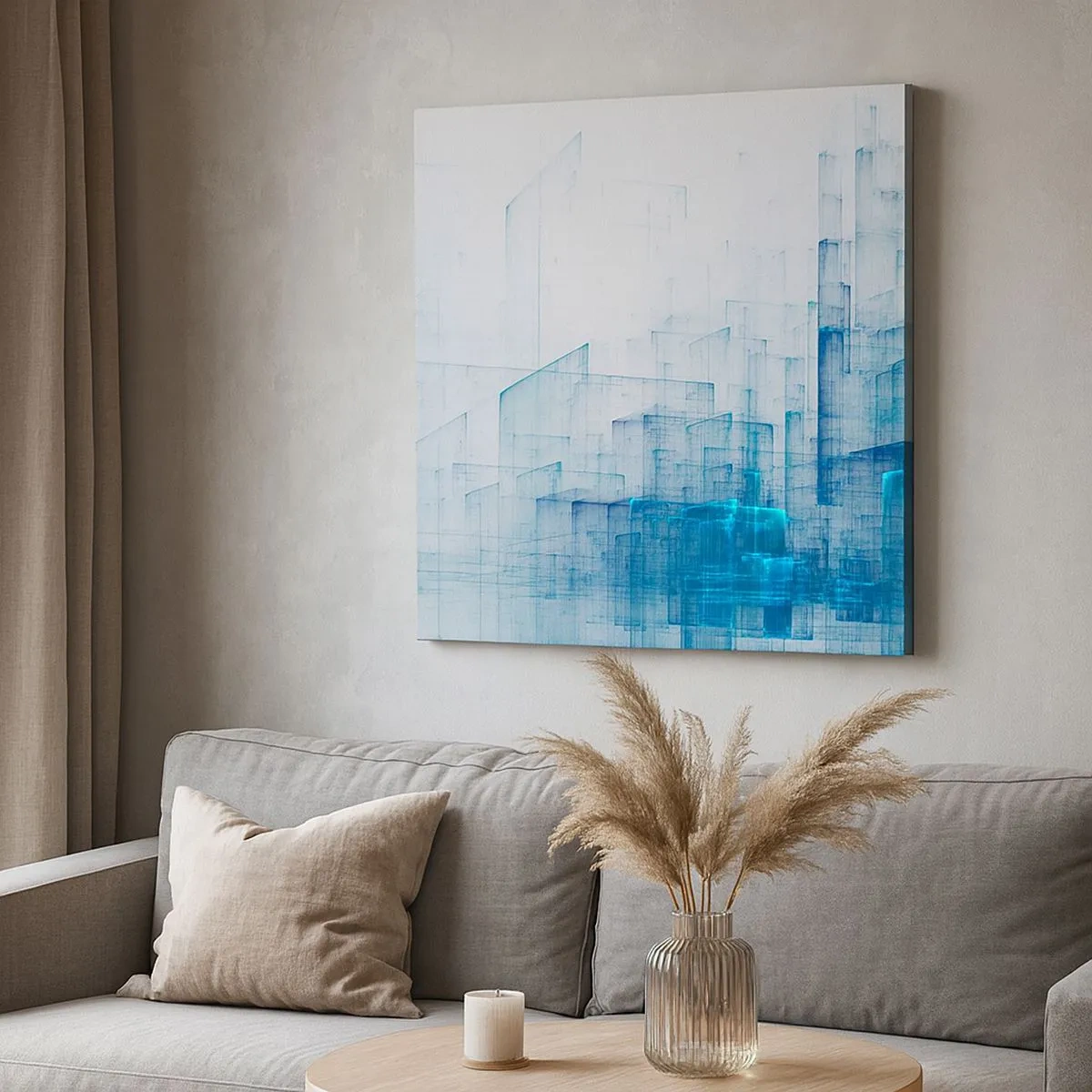 Bild auf Leinwand - Leinwandbild - Wie der Raum wgeschaffen urde - 30x30 cm