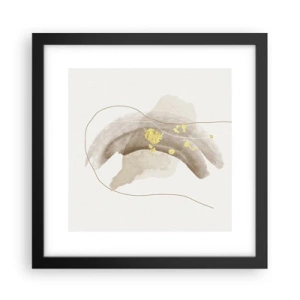 Poster in einem schwarzem Rahmen - Im Weltraum begegnet - 30x30 cm