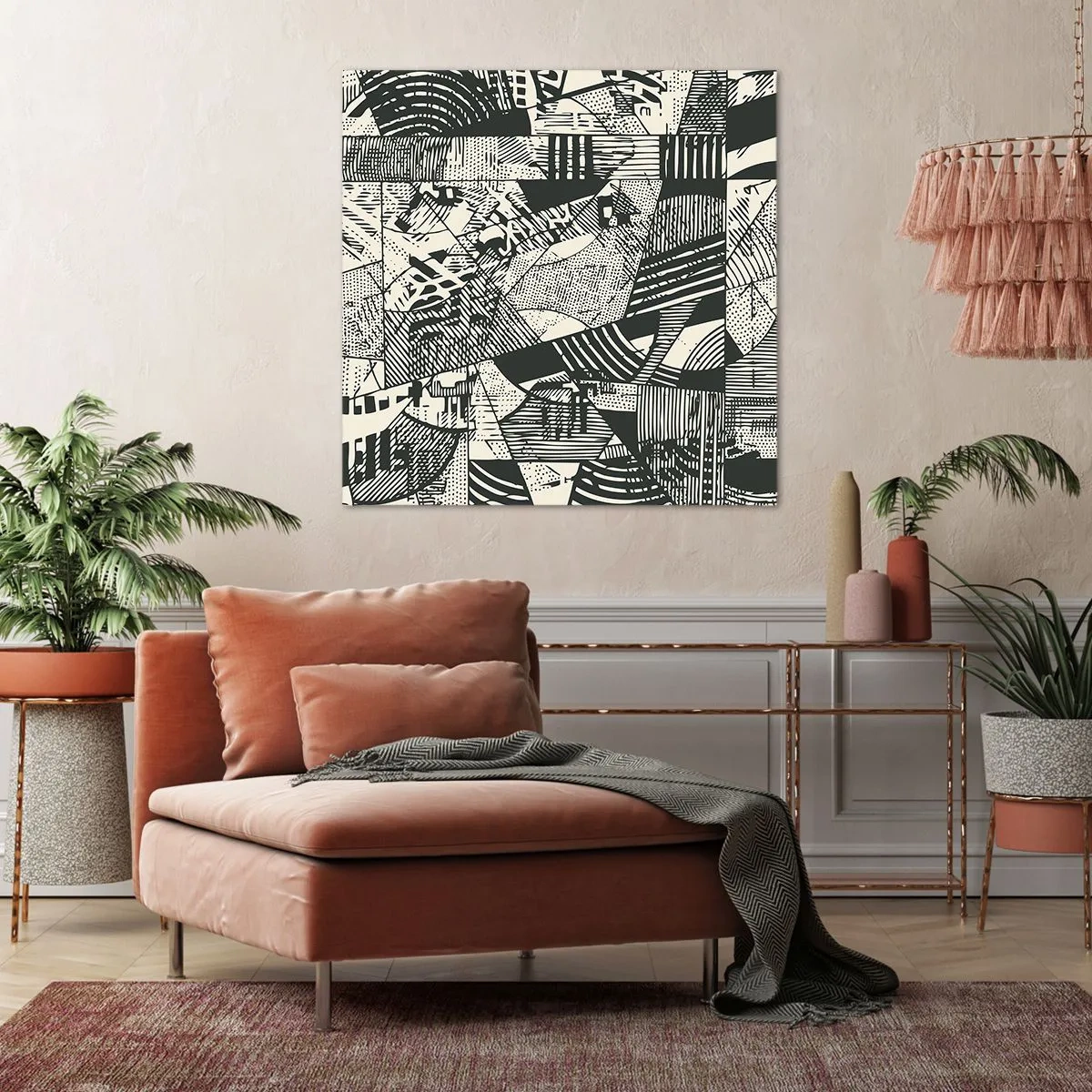 Bild auf Leinwand - Leinwandbild - Die Dynamik der Gegenwart - 60x60 cm