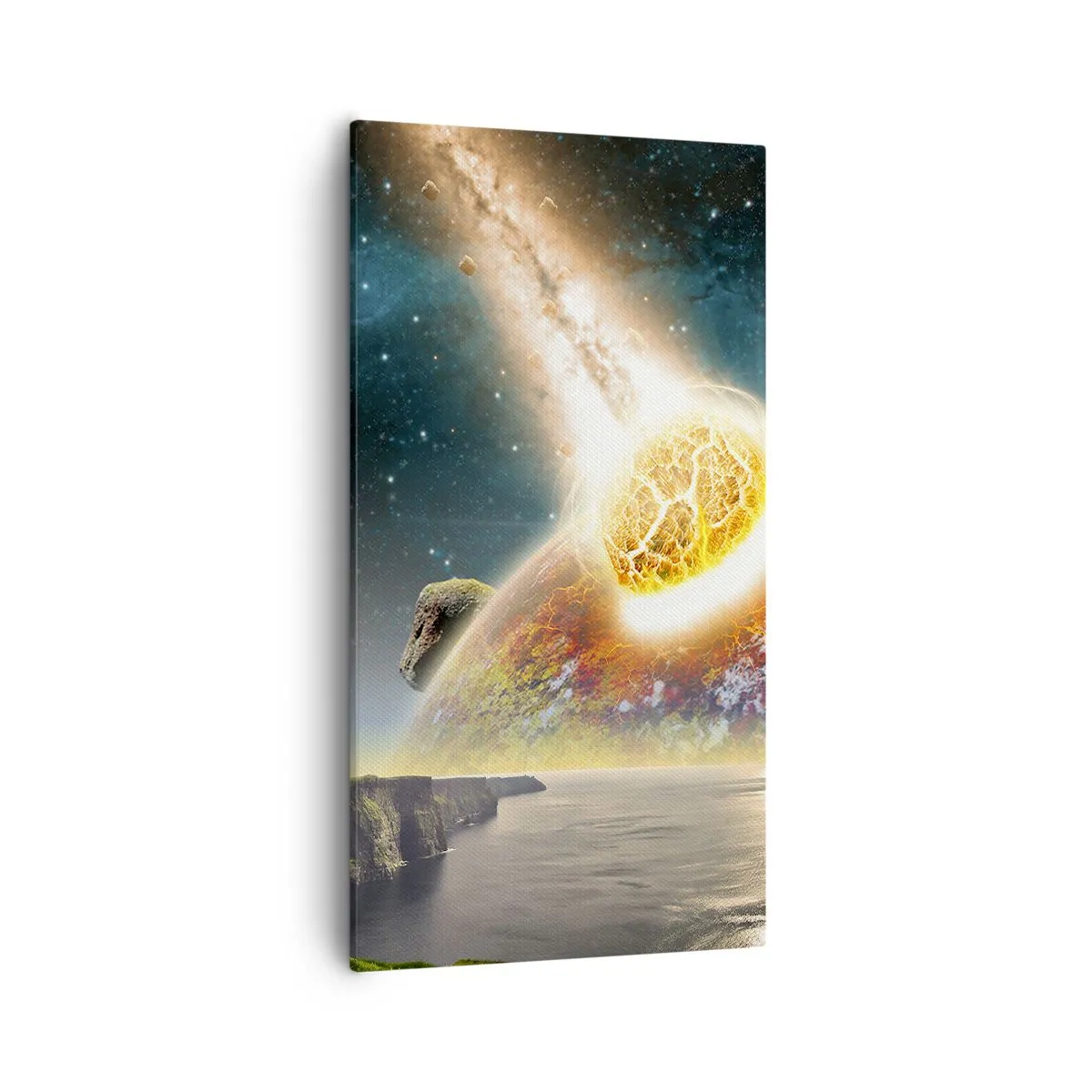 Bild auf Leinwand - Leinwandbild - Kosmisches Drama - 55x100 cm