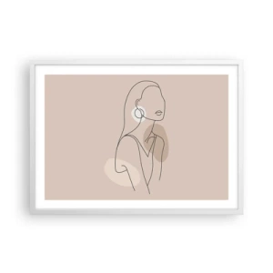 Poster in einem weißen Rahmen - Mädchenhafte Ikone - 70x50 cm