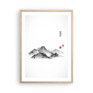 Poster in einem Rahmen aus heller Eiche - Unendliche Fernen - 50x70 cm