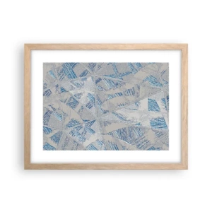 Poster in einem Rahmen aus heller Eiche - In einem blaugrauen Labyrinth - 40x30 cm