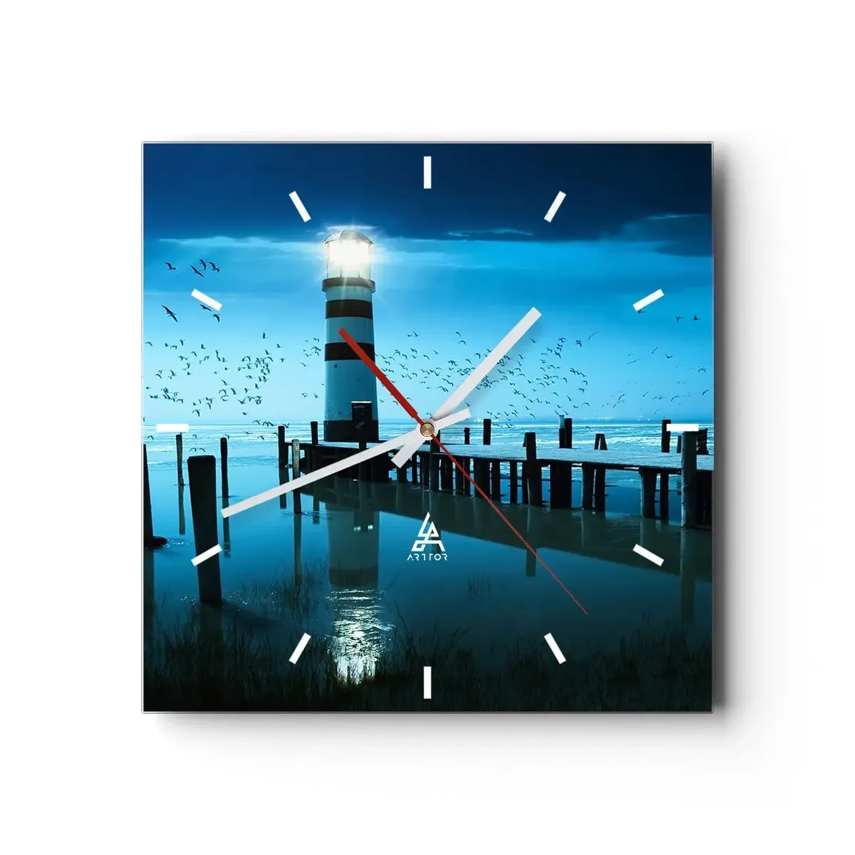 Wanduhr - Glasuhr - Und du hast keine Angst vor der Dunkelheit - 40x40 cm