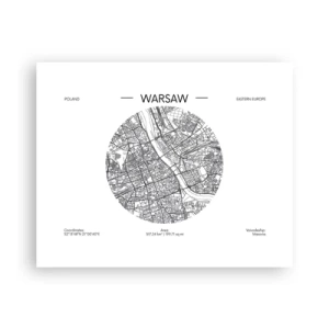 Poster - Anatomie von Warschau - 50x40 cm