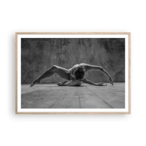 Poster in einem Rahmen aus heller Eiche - Symmetrie gefunden - 100x70 cm