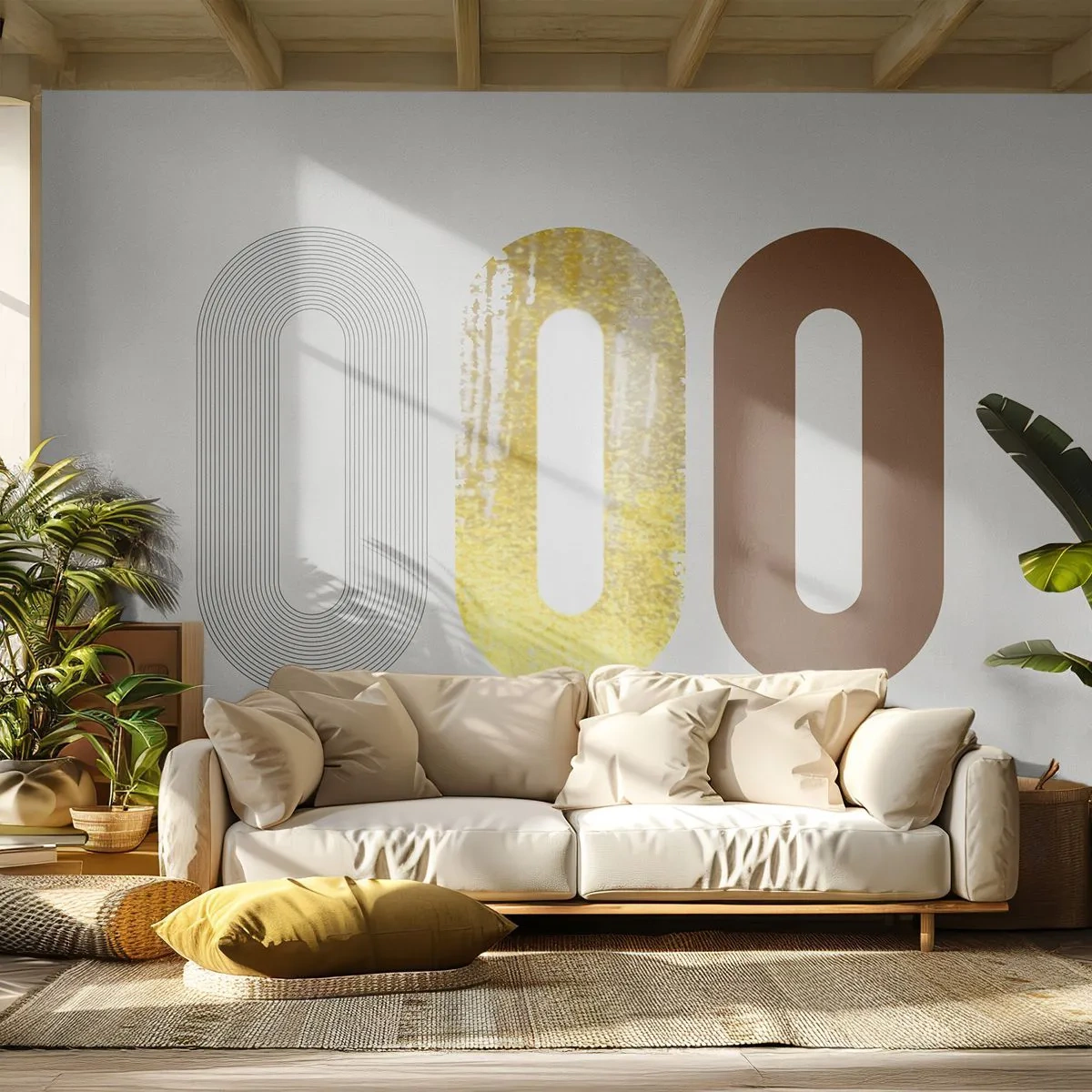 Selbstklebende Fototapete Deluxe Sticker - Oooh! - Abstraktion, Stück, Modernes Muster - 100x70 cm