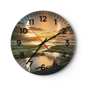 Wanduhr - Glasuhr - Irgendwo in einer weit, weit entfernten Galaxie - 30x30 cm