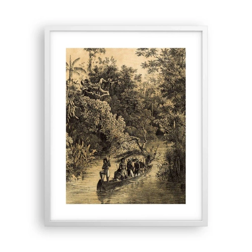 Poster in einem weißen Rahmen - Expedition zur Quelle - 40x50 cm