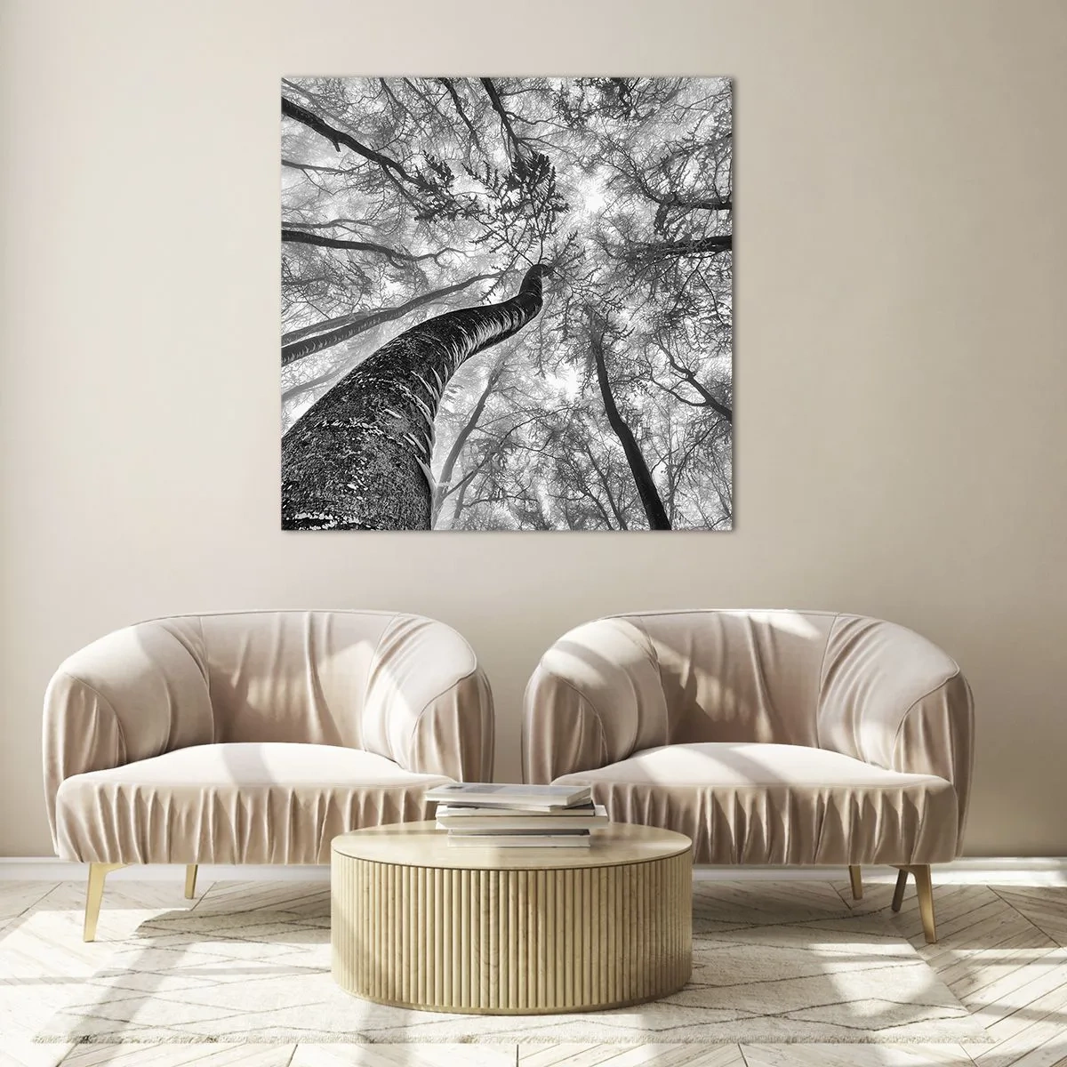 Glasbild - Bild auf glas - Rennen zum Licht - 50x50 cm