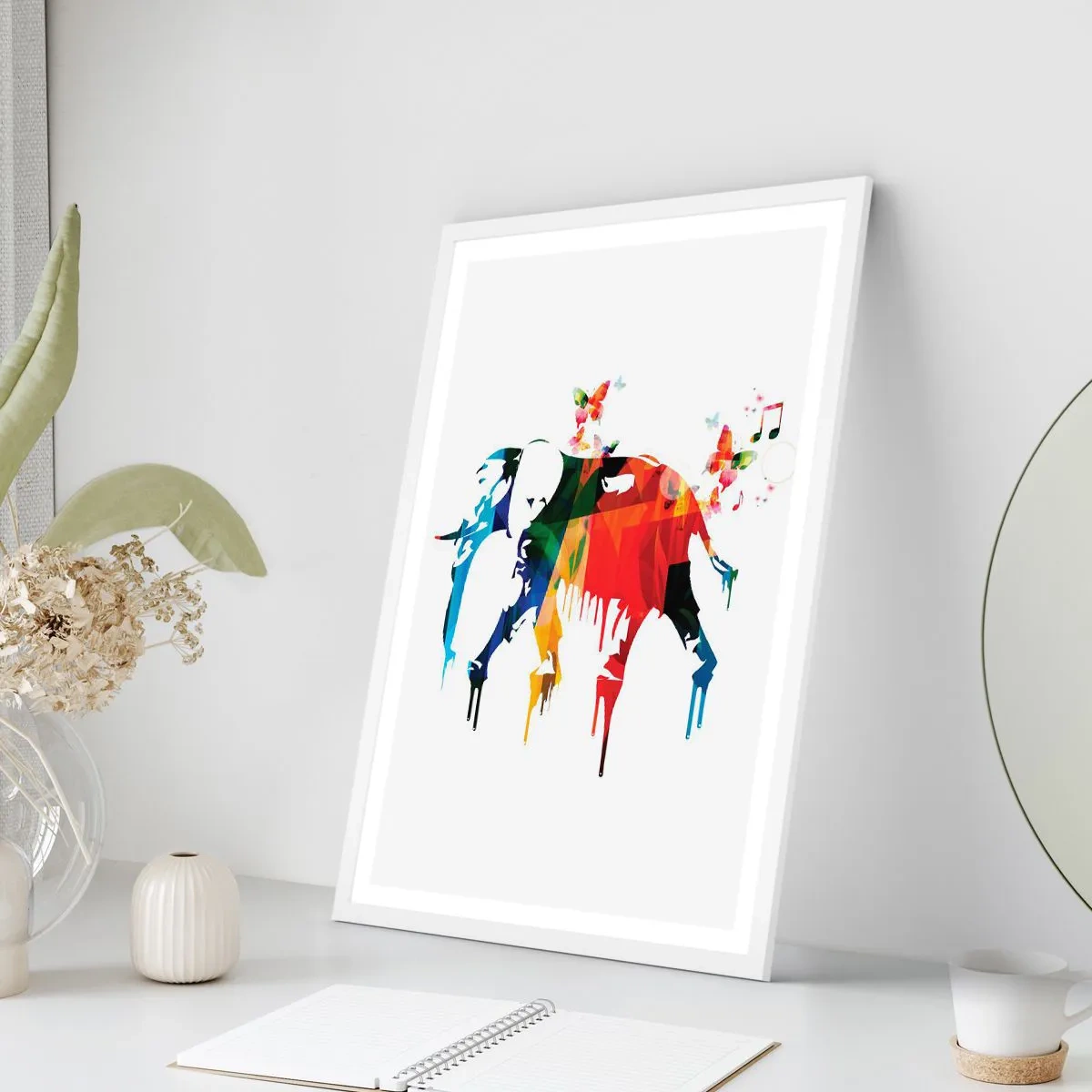 Poster in einem weißen Rahmen - Jeder kann tanzen - 70x100 cm