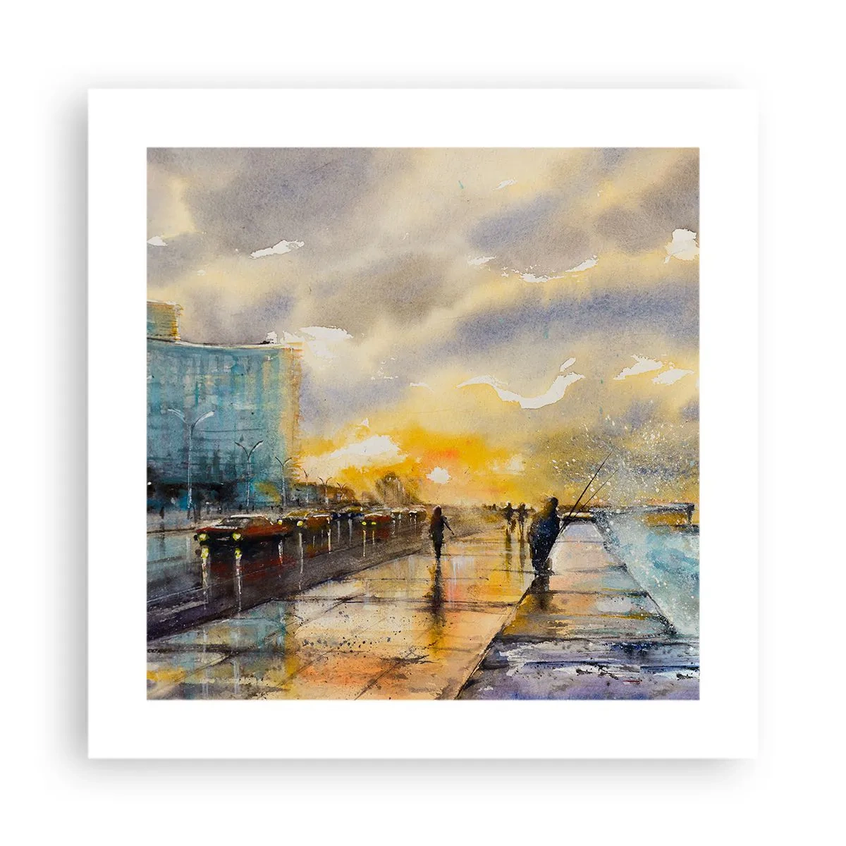 Poster - Leben am Ufer - 40x40 cm