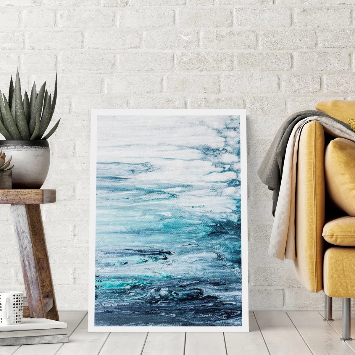 Poster - Blaue Eiszapfen - 40x50 cm