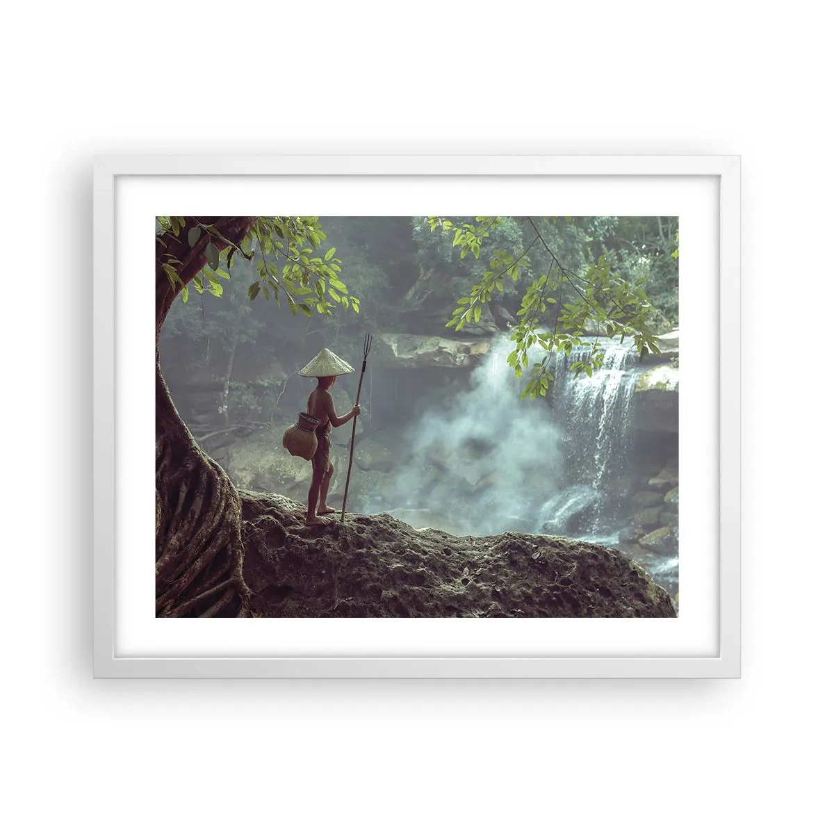 Poster in einem weißen Rahmen - Befreundet mit der Natur - 50x40 cm