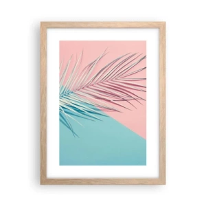 Poster in einem Rahmen aus heller Eiche - Tropischer Eindruck - 30x40 cm