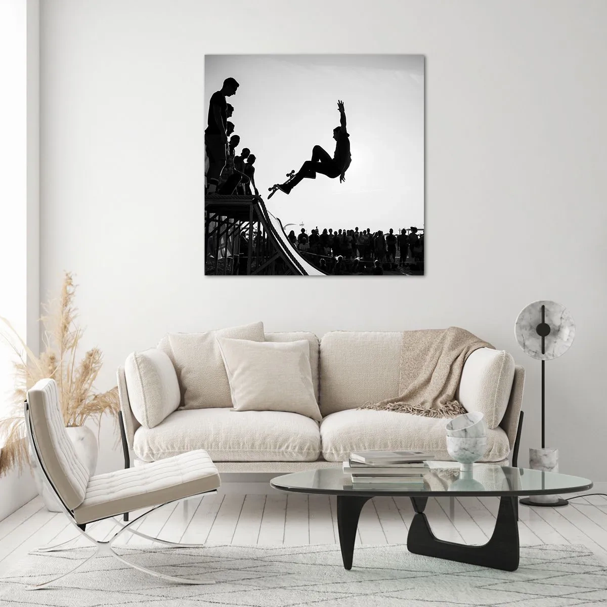 Glasbild - Bild auf glas - Helden und Zuschauer - 30x30 cm