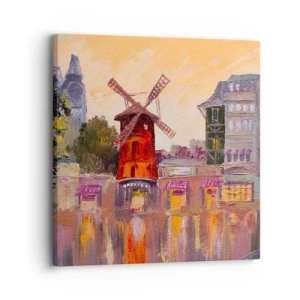 Bild auf Leinwand - Leinwandbild - Pariser Ikonen – Moulin Rouge - 30x30 cm