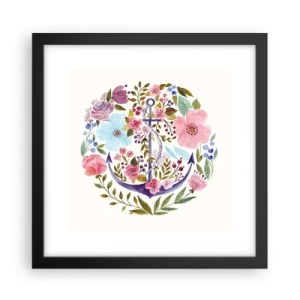 Poster in einem schwarzem Rahmen - Guter Traum eines Seemanns - 30x30 cm