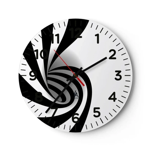 Wanduhr - Glasuhr - Und doch dreht es sich - 30x30 cm
