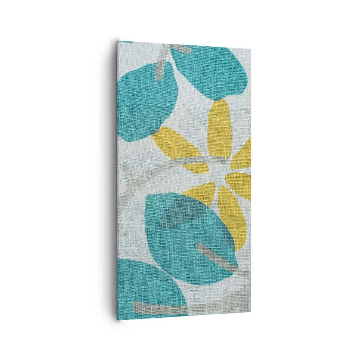 Bild auf Leinwand - Leinwandbild - Unter den azurblauen Blättern - 65x120 cm