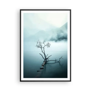Poster in einem schwarzem Rahmen - Aus Wasser und Nebel - 70x100 cm