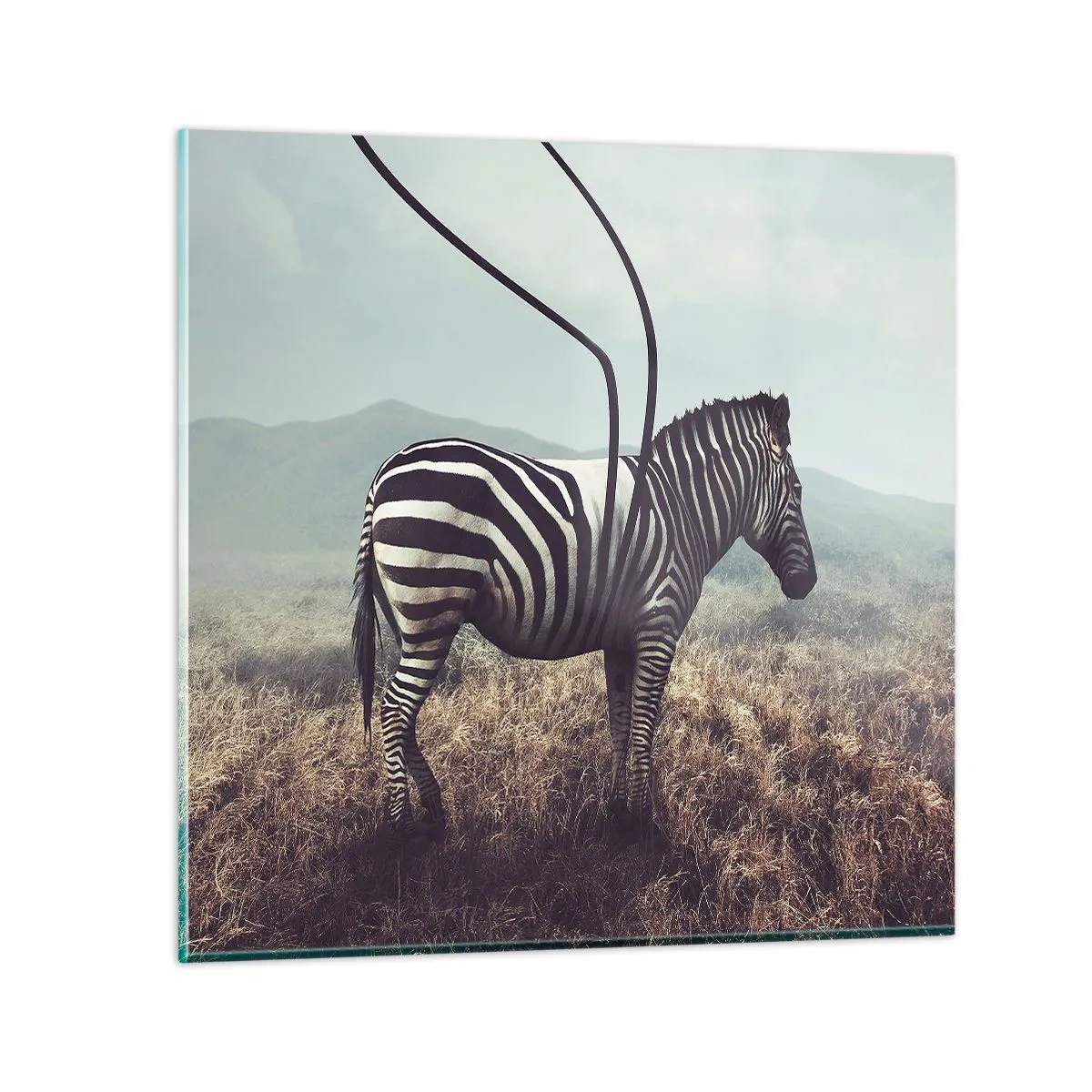 Glasbild - Bild auf glas - Achtung! Fehler - 70x70 cm