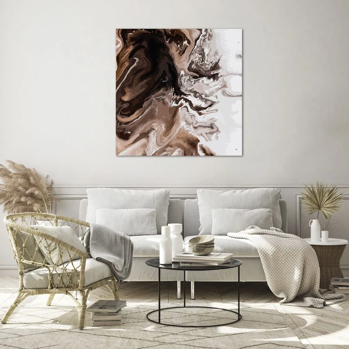 Glasbild - Bild auf glas - Farbkontrast - 70x70 cm