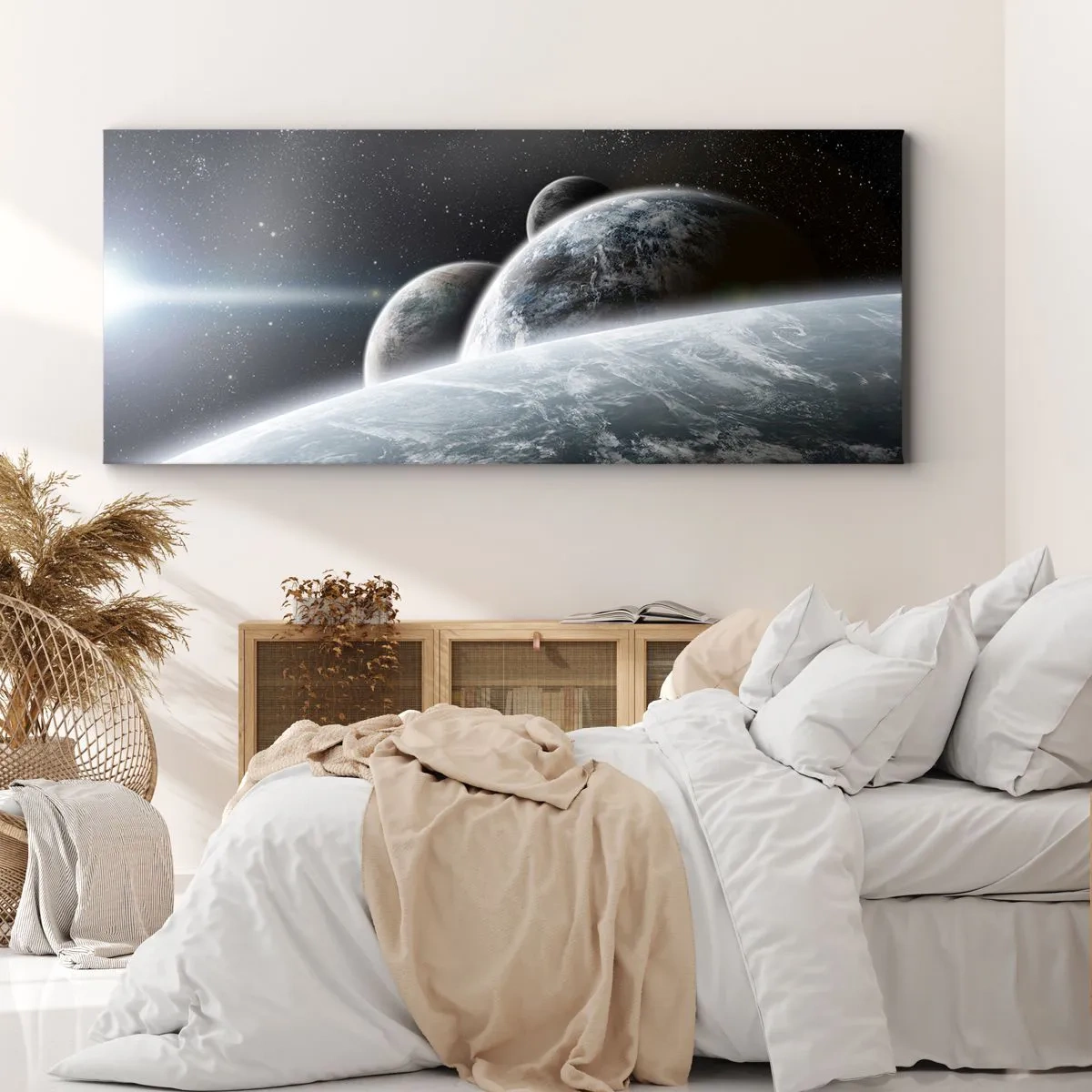 Bild auf Leinwand - Leinwandbild - Kosmische Musik der Sphären - 90x30 cm