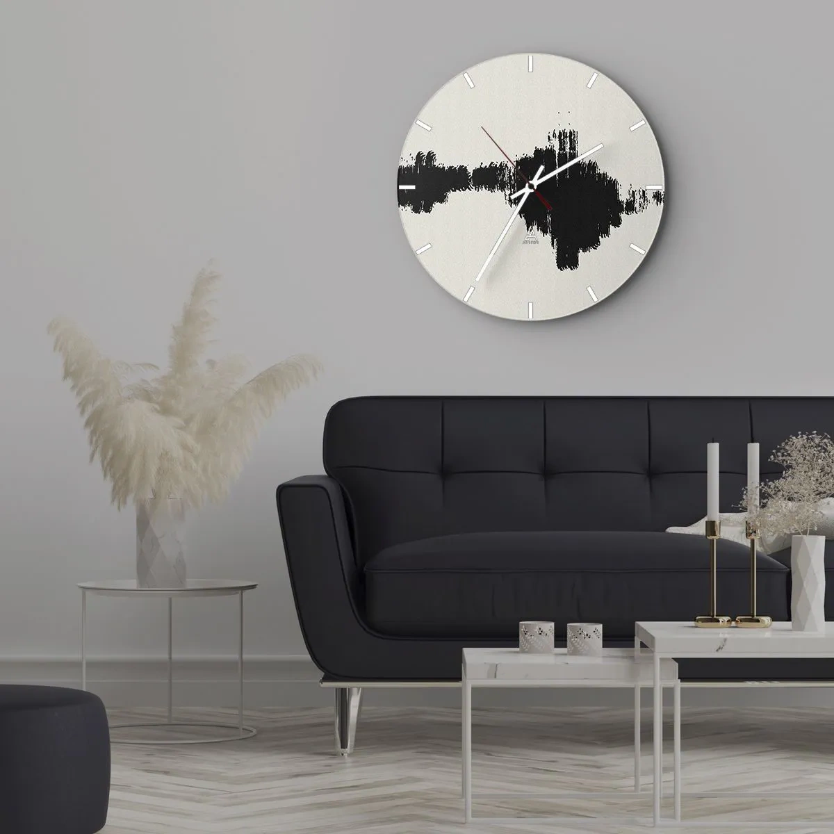 Wanduhr - Glasuhr - Schwingungen der Fantasie - 40x40 cm