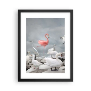Poster in einem schwarzem Rahmen - Wie kam ich hier hin? - 30x40 cm