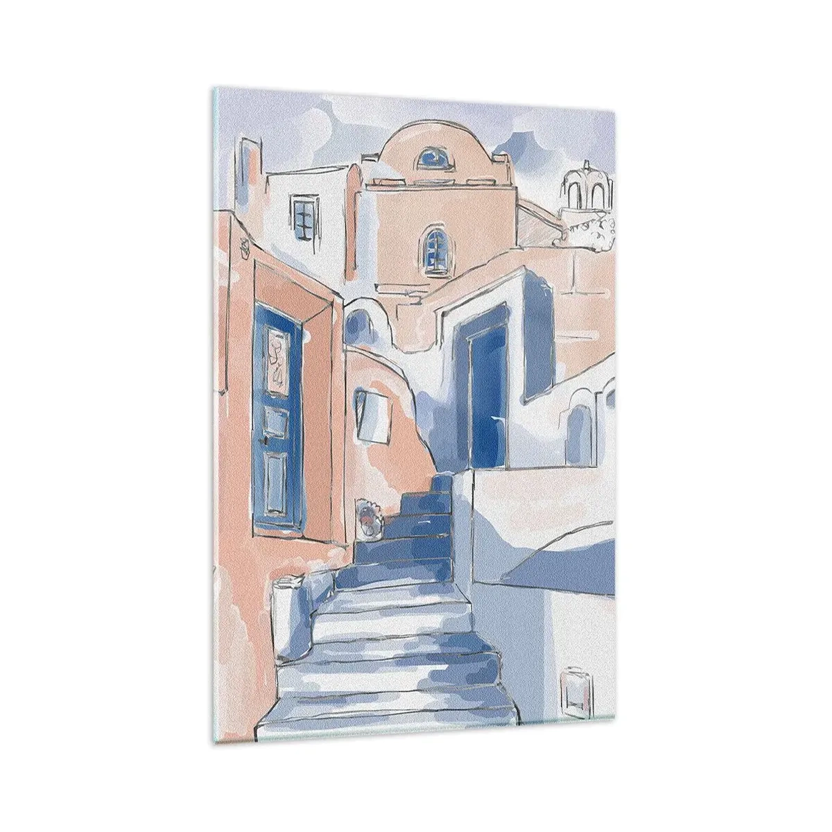 Glasbild - Bild auf glas - Exotische Stadt - 80x120 cm