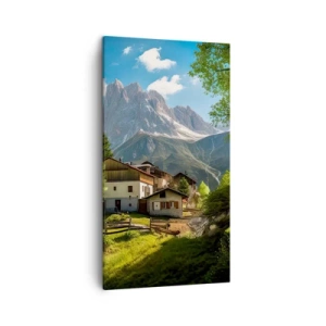 Bild auf Leinwand - Leinwandbild - Alpenidylle - 45x80 cm