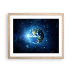 Poster in einem Rahmen aus heller Eiche - Wir sind im Himmel - 50x40 cm