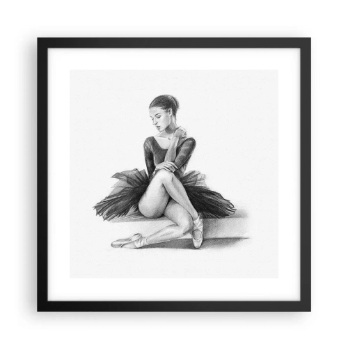 Poster in einem schwarzem Rahmen - Vom Tanz verzaubert - 40x40 cm