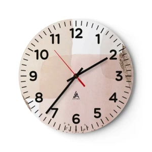 Wanduhr - Glasuhr - Ein Blick durch die Farbe - 40x40 cm