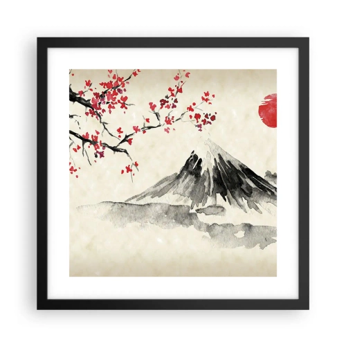 Poster in einem schwarzem Rahmen - Liebe Japan - 40x40 cm