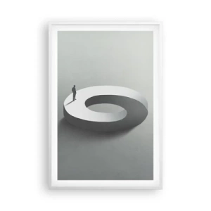 Poster in einem weißen Rahmen - Und wie soll man davon klug werden - 61x91 cm