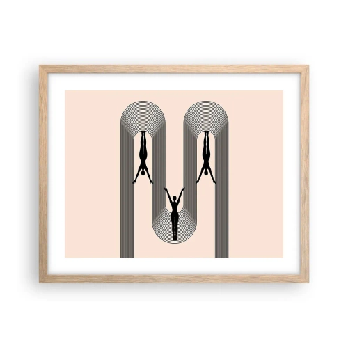 Poster in einem Rahmen aus heller Eiche - Verkehrt herum - 50x40 cm