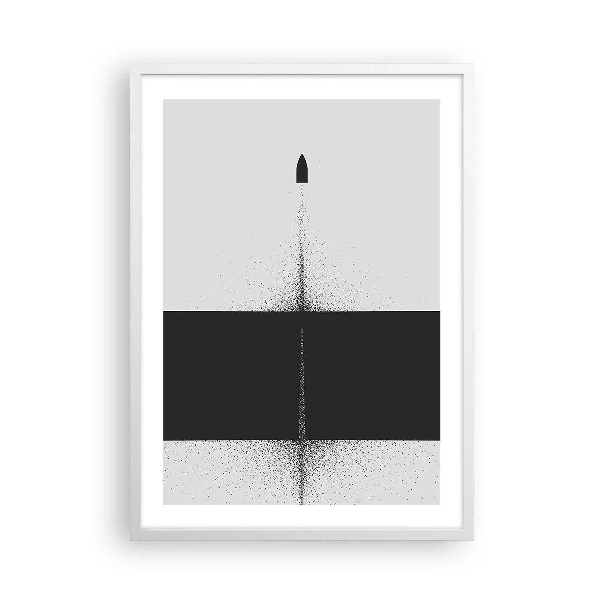 Poster in einem weißen Rahmen - Direkt zum Ziel - 50x70 cm