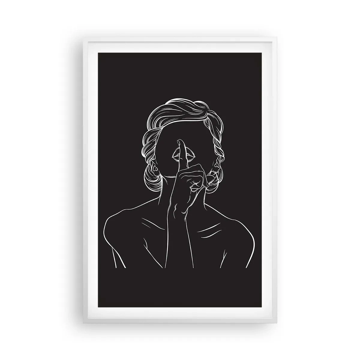 Poster in einem weißen Rahmen - Schönheit erblüht in der Stille - 61x91 cm