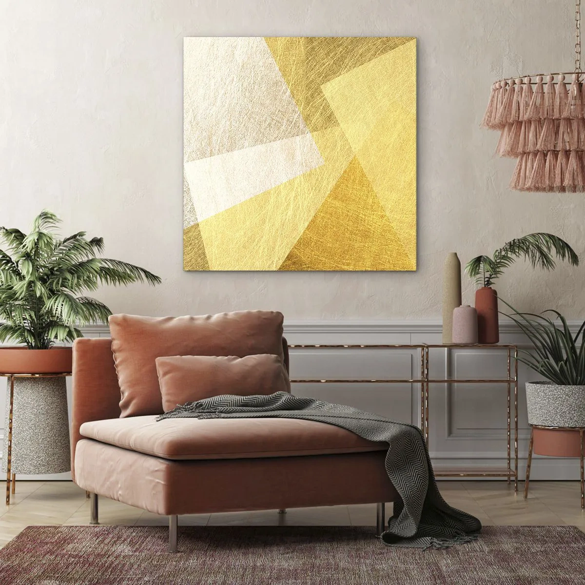 Bild auf Leinwand - Leinwandbild - Geometriewetter - 50x50 cm