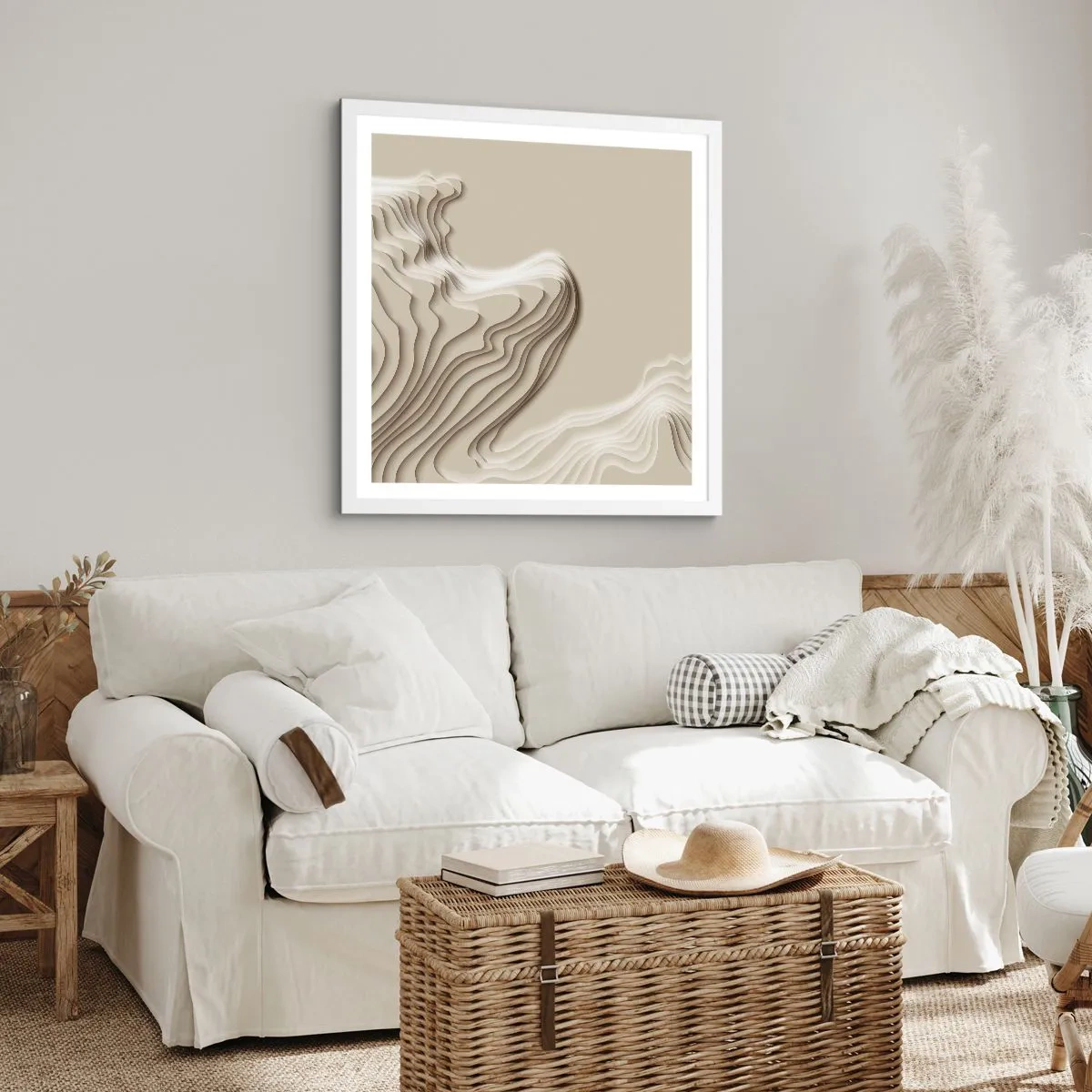 Poster in einem weißen Rahmen - Topographie der Kunst - 40x40 cm